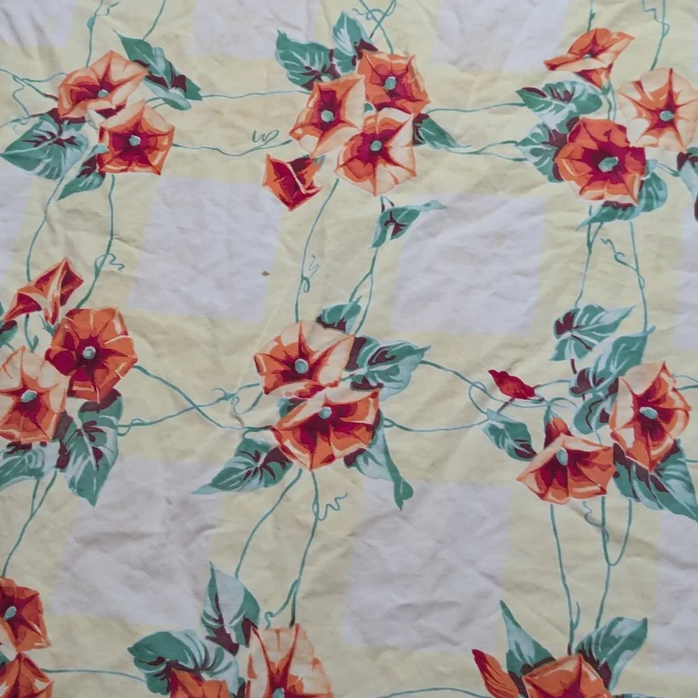 Vintage Floral Rectangle Table Cloth 46.5